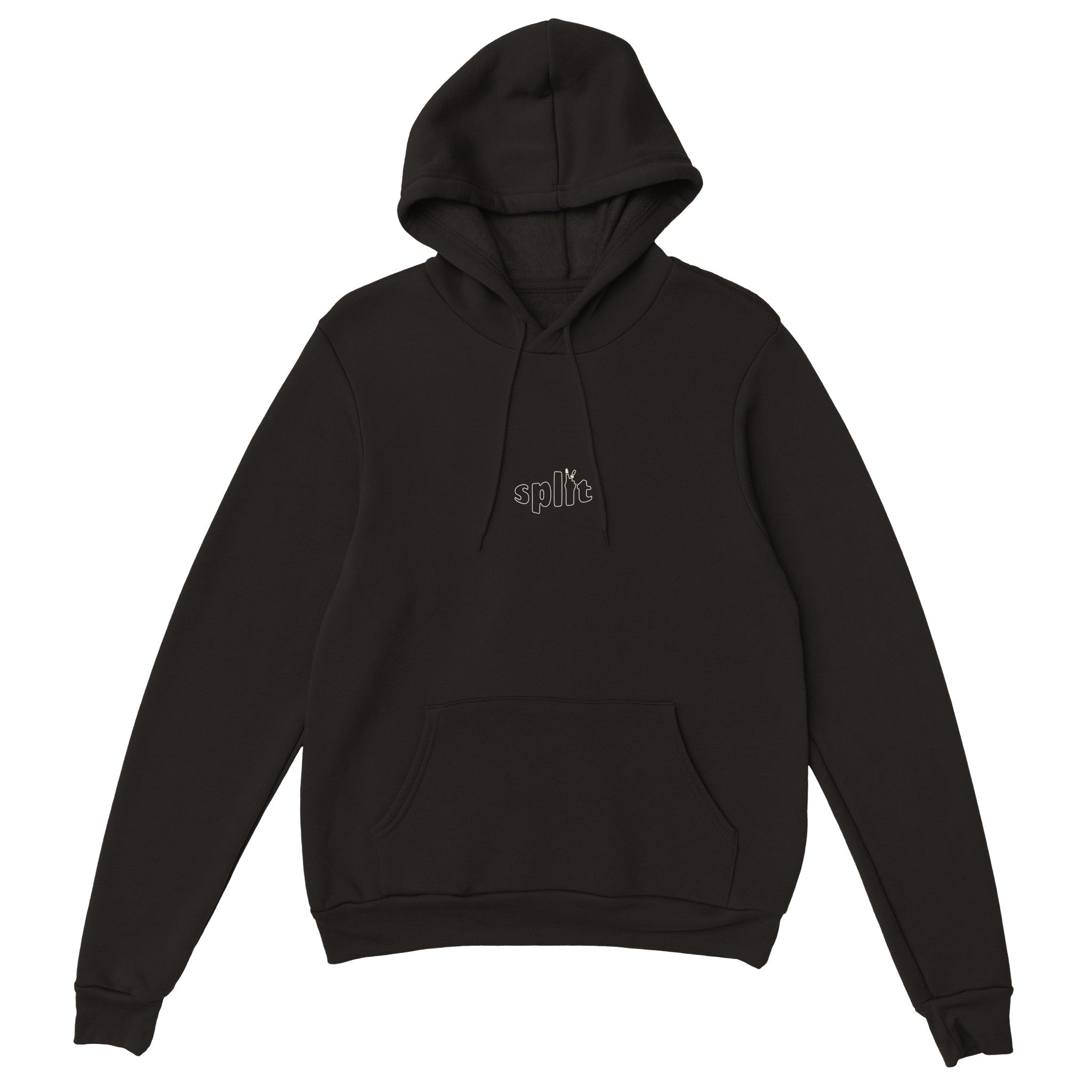 Black white best sale split hoodie